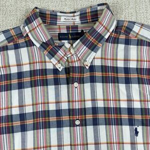 Polo Ralph Lauren Men's 3XB Bleeding Madras Plaid Short Sleeve Button Down Shirt